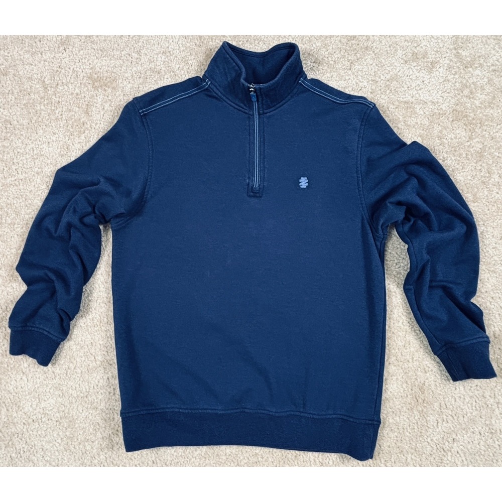 IZOD Advantage Performance Stretch 1/4 Zip Men's Pullover Blue Sweatshirt Sz Sm
